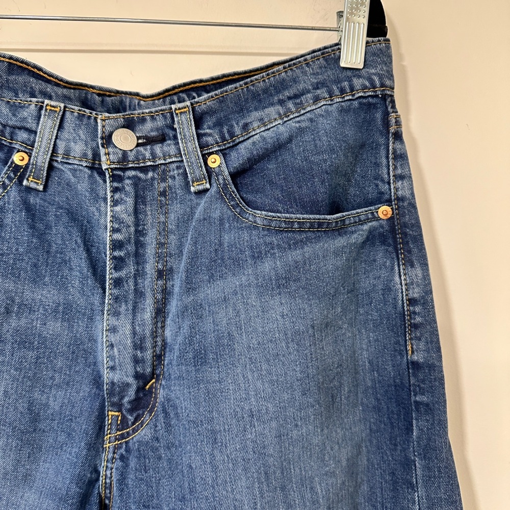 Levis 505 Regular Fit Jeans Mens 34x32 Medium Wash Straight Leg Denim 00505-1936